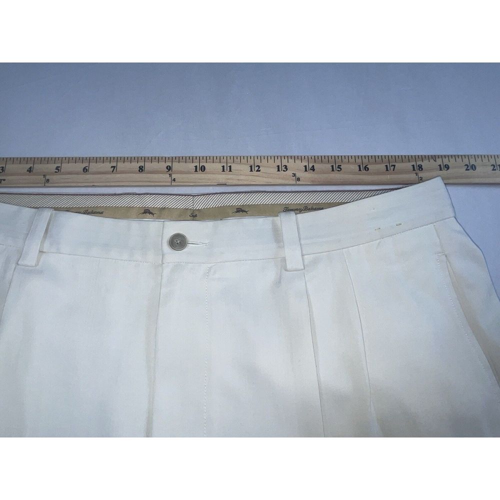 Tommy Bahama Relaxed Silk Pants 35x30 Cream Slash Pockets - Picture 8 of 14